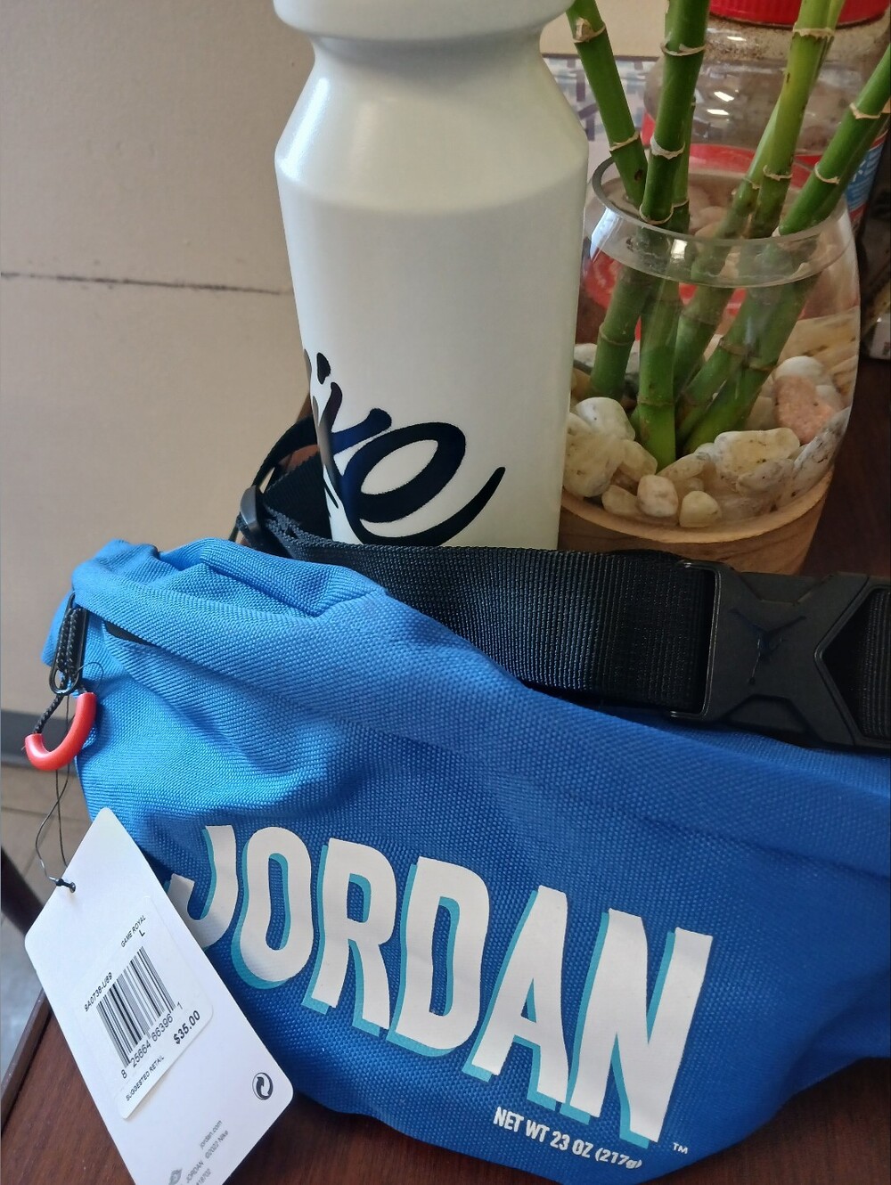 NWT Jordan Belt Bag Fanny Pack Game Royal Blue w/ Nike Water Bottle Set